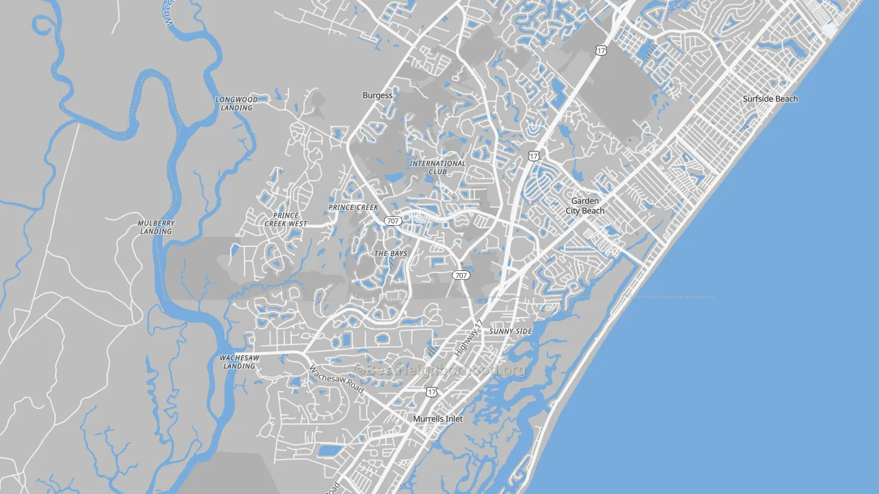 Transit Grade map of 29576, SC