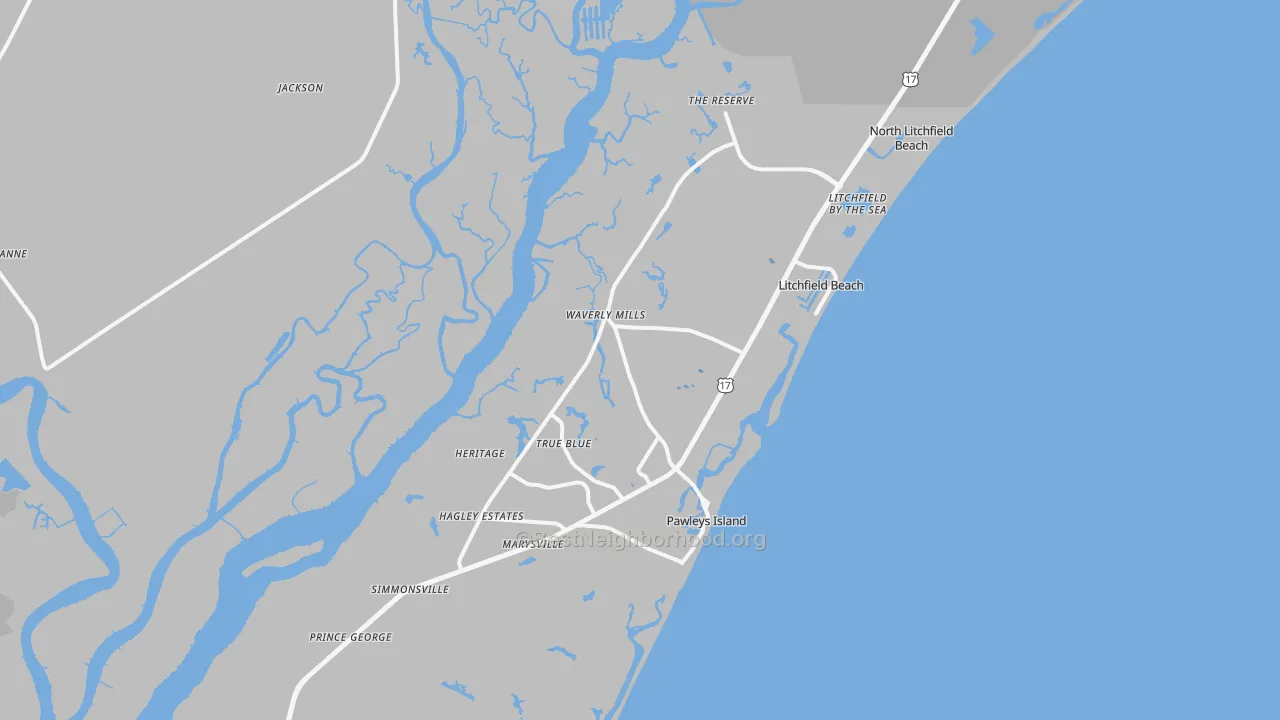 Transit Grade map of 29585, SC