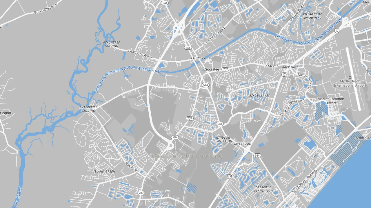 Transit Grade map of 29588, SC