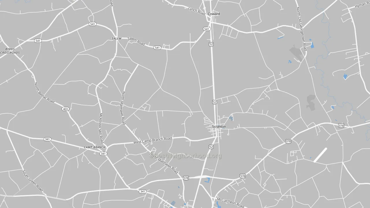 Transit Grade map of 29591, SC