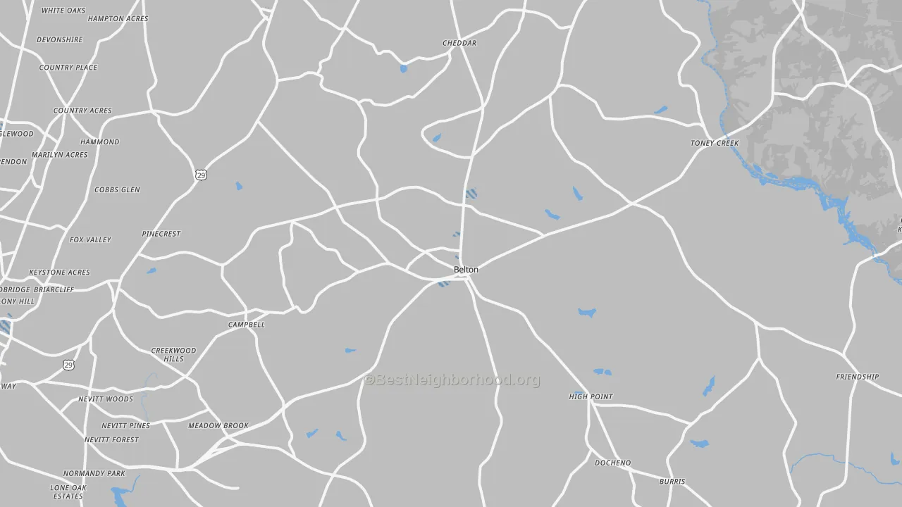Transit Grade map of 29627, SC