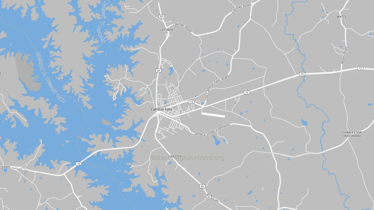 Transit Grade map of 29628, SC