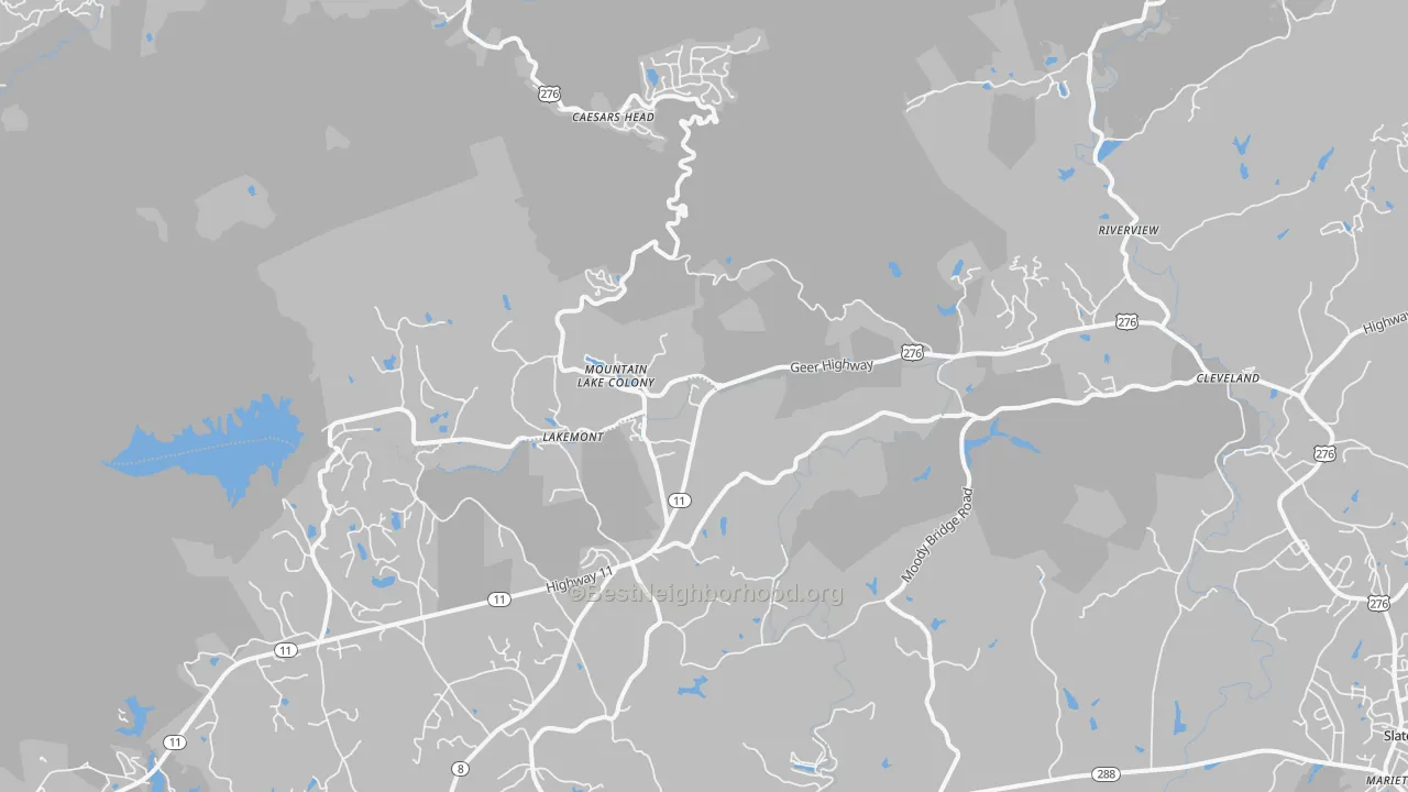 Transit Grade map of 29635, SC