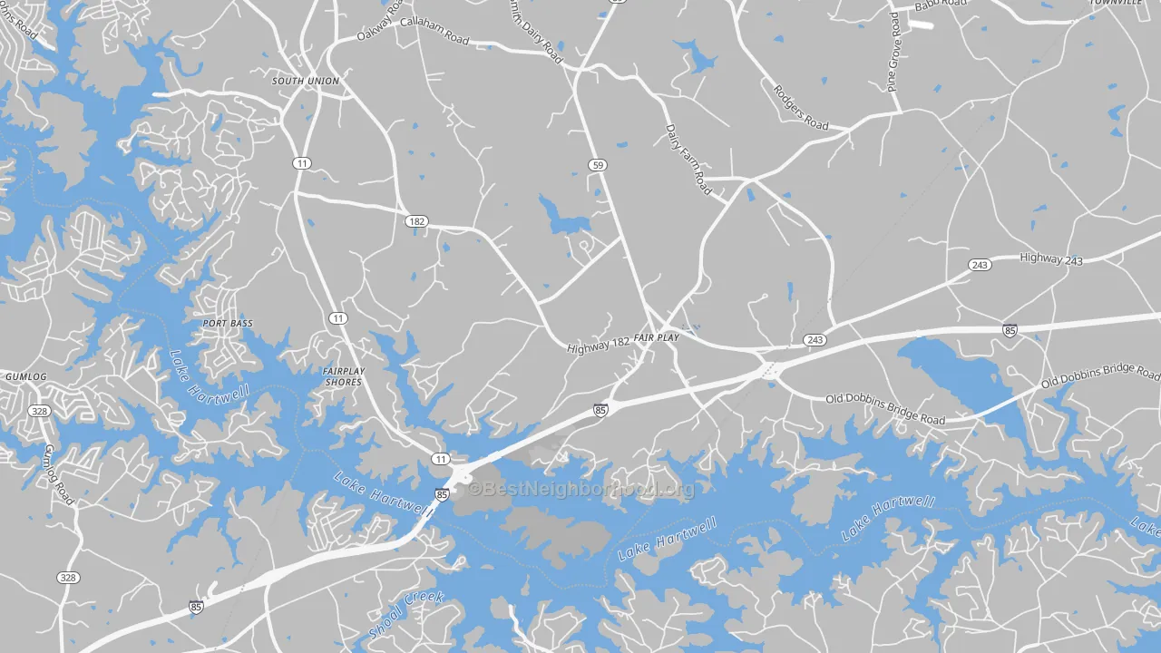 Transit Grade map of 29643, SC