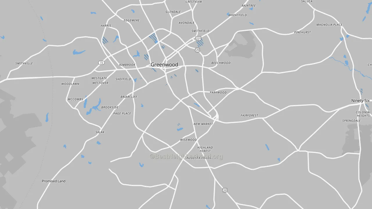 Transit Grade map of 29646, SC