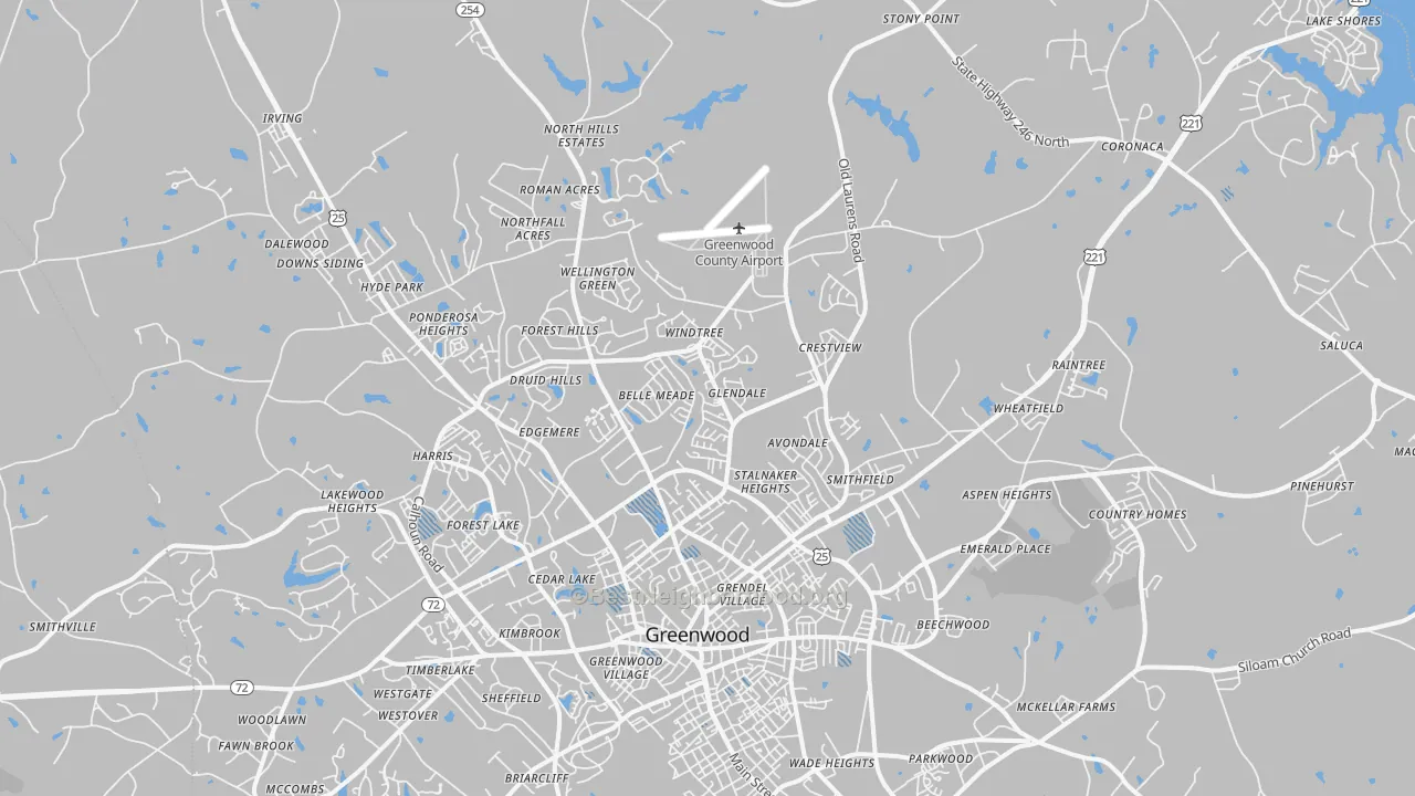 Transit Grade map of 29649, SC