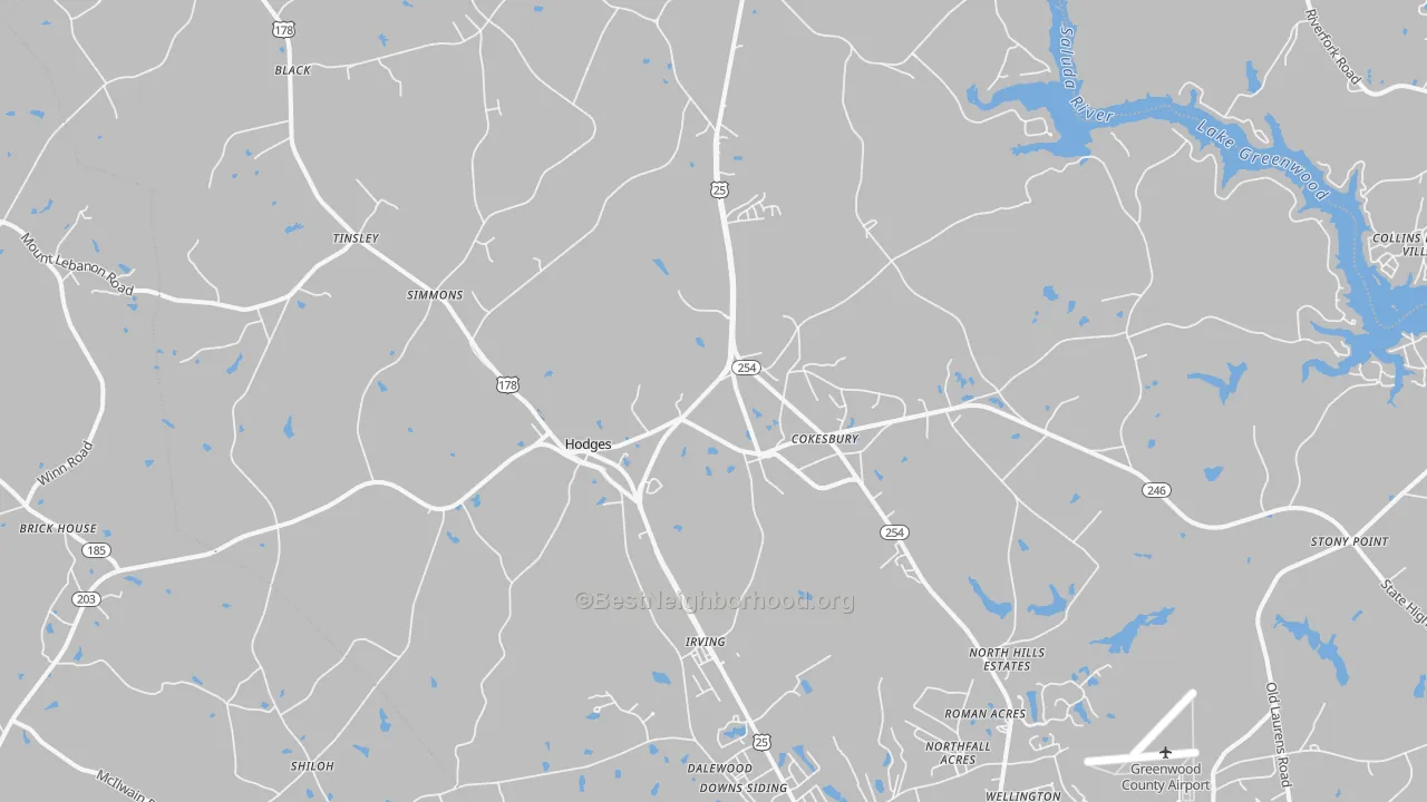 Transit Grade map of 29653, SC