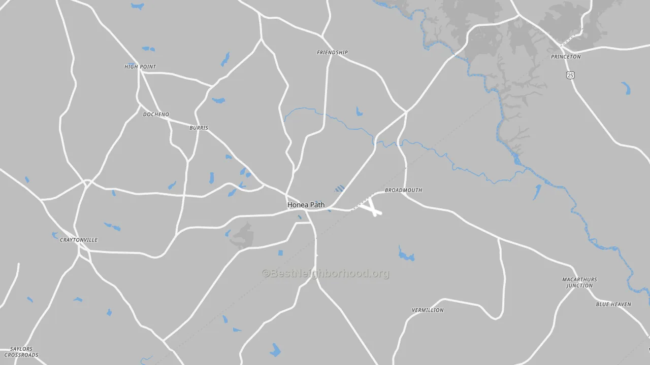 Transit Grade map of 29654, SC