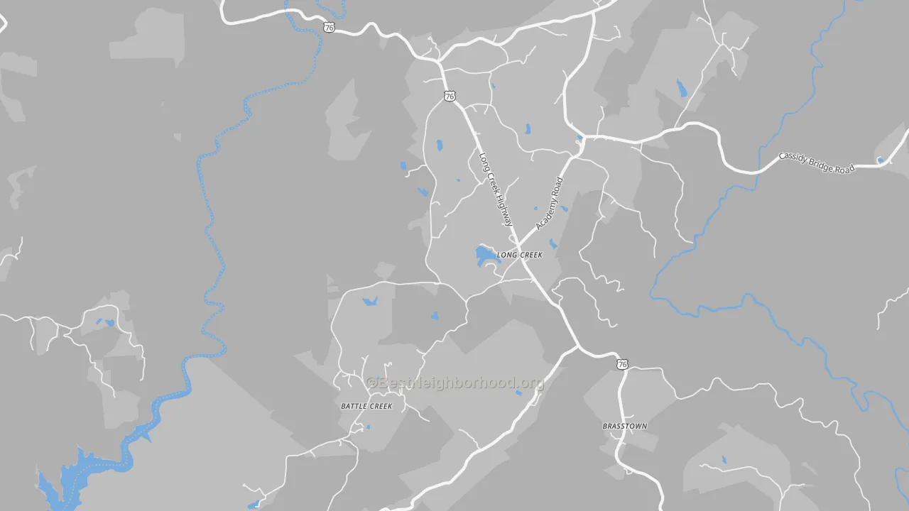 Transit Grade map of 29658, SC