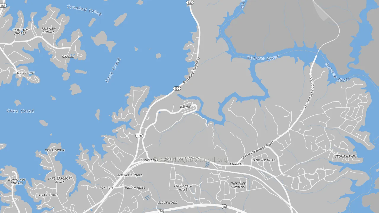 Transit Grade map of 29665, SC
