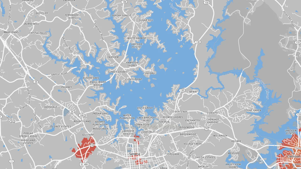 Transit Grade map of 29672, SC