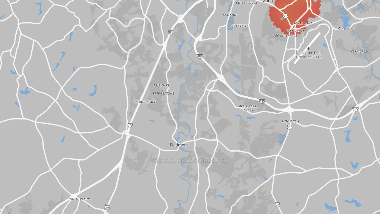 Transit Grade map of 29673, SC