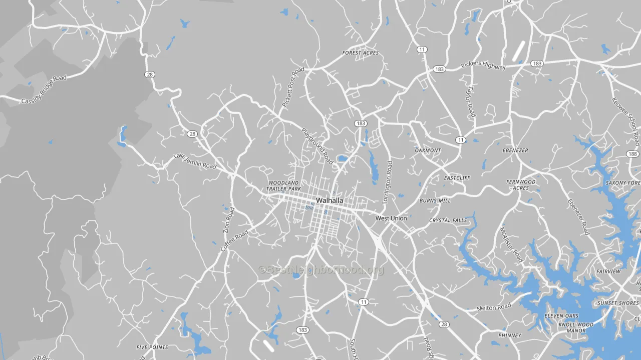 Transit Grade map of 29691, SC