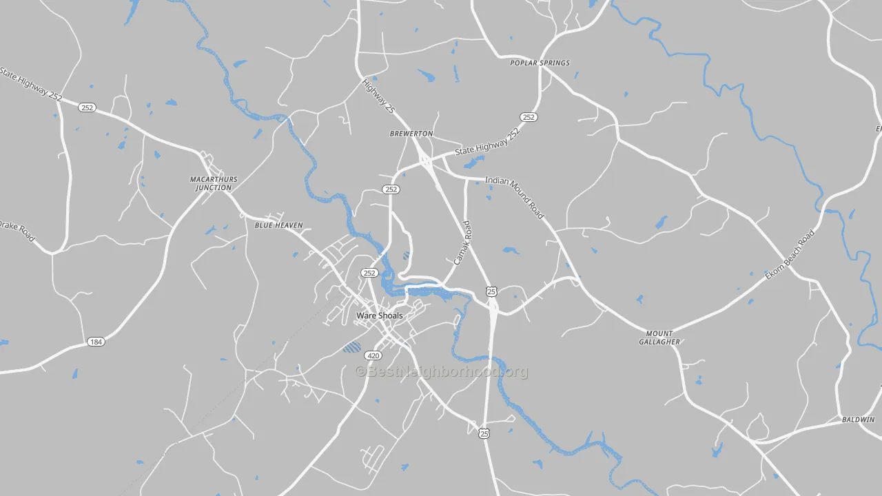Transit Grade map of 29692, SC