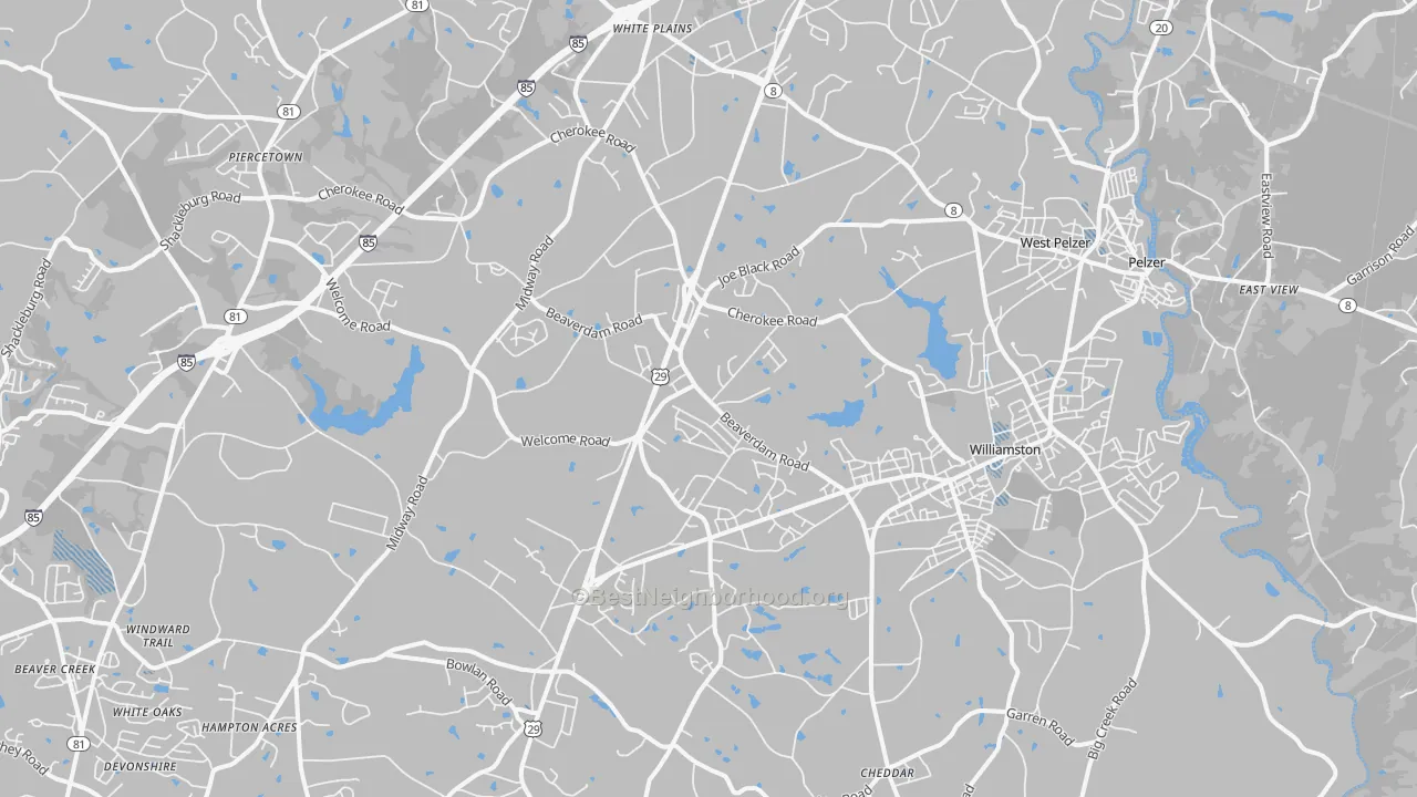 Transit Grade map of 29697, SC