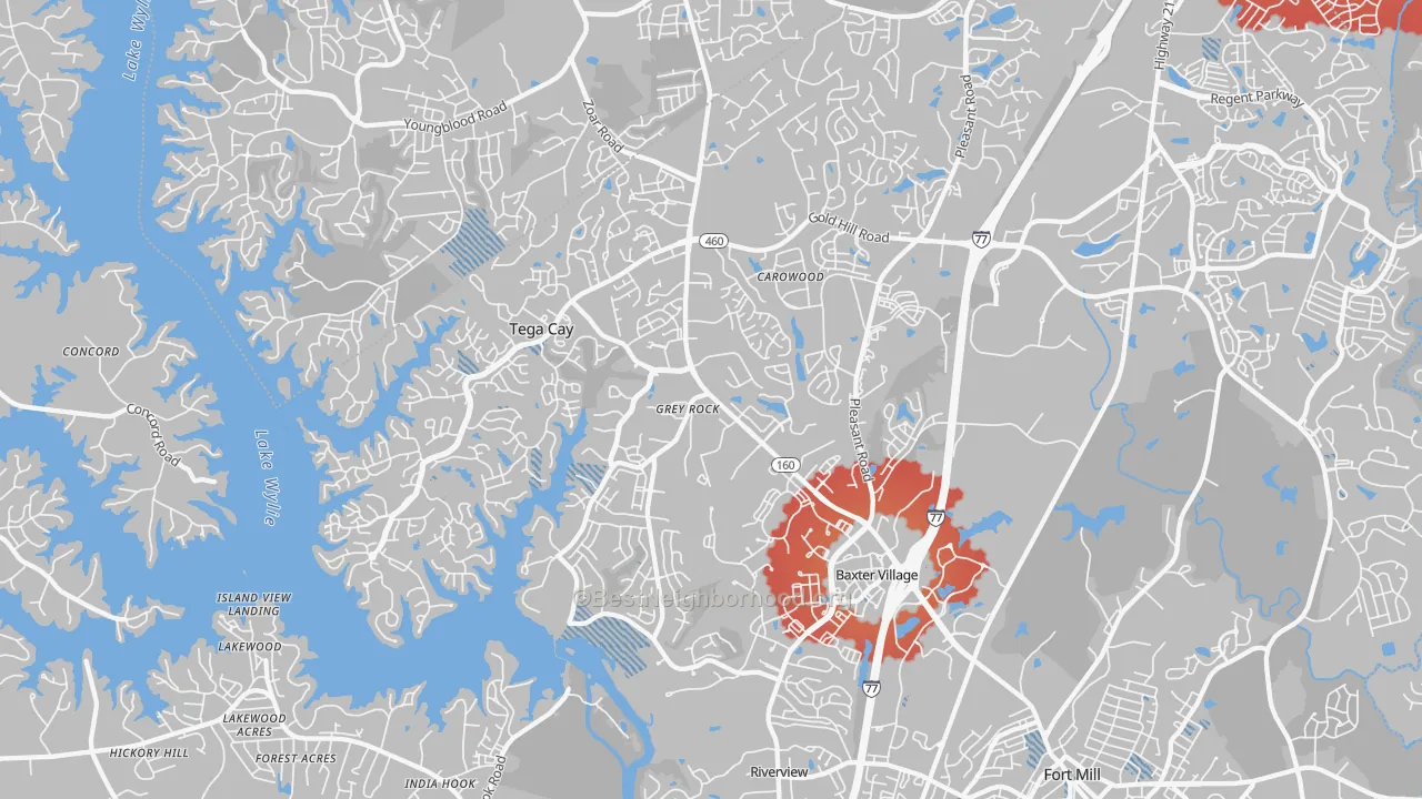 Transit Grade map of 29708, SC