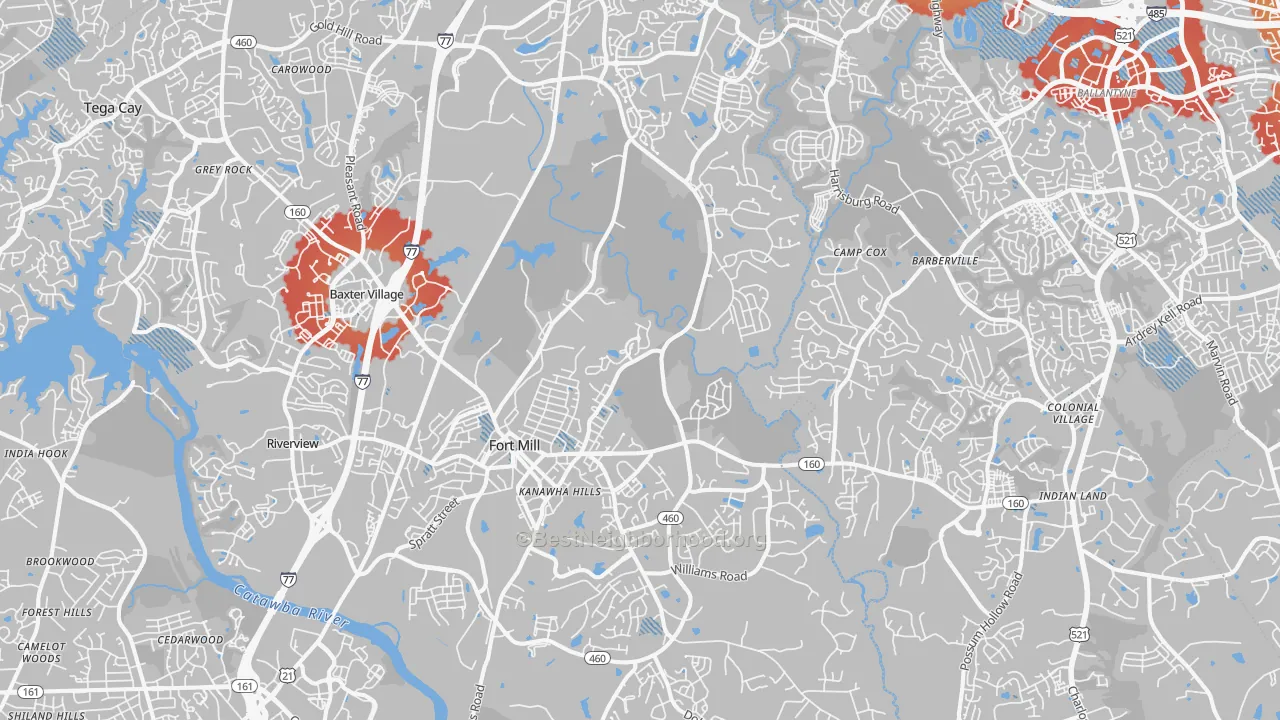 Transit Grade map of 29715, SC
