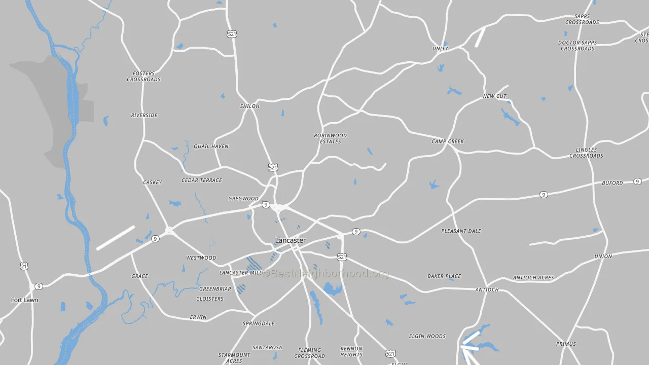 Transit Grade map of 29720, SC