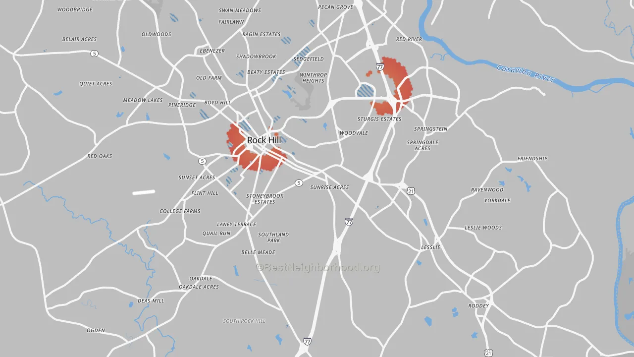 Transit Grade map of 29730, SC