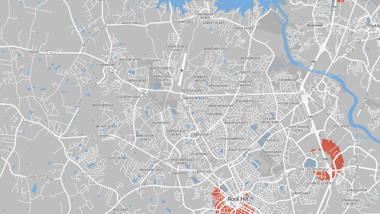 Transit Grade map of 29732, SC