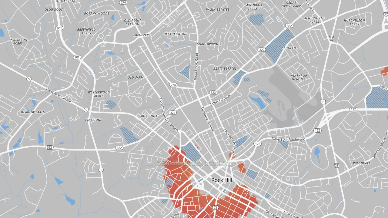 Transit Grade map of 29733, SC