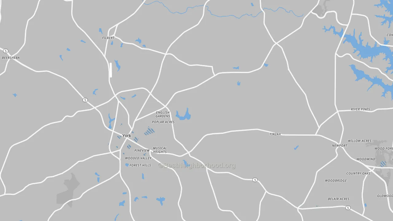Transit Grade map of 29745, SC