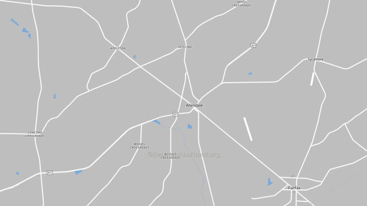 Transit Grade map of 29810, SC