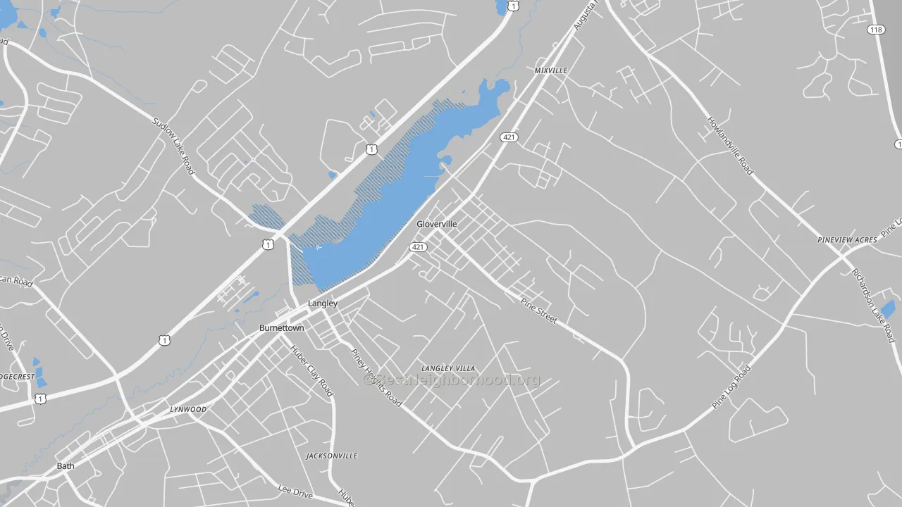 Transit Grade map of 29828, SC