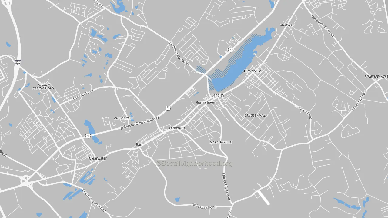 Transit Grade map of 29834, SC