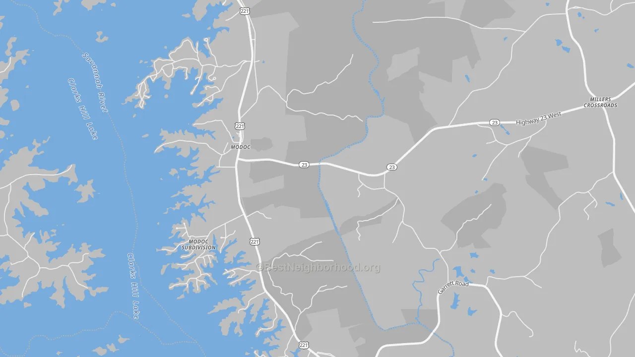 Transit Grade map of 29838, SC