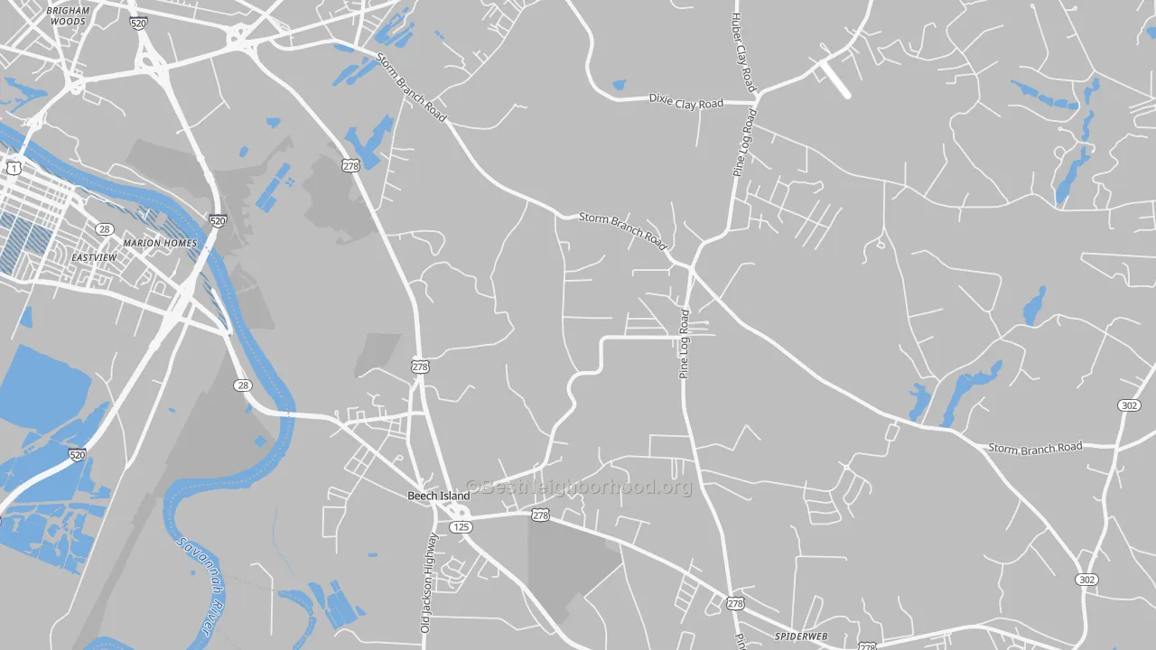 Transit Grade map of 29842, SC