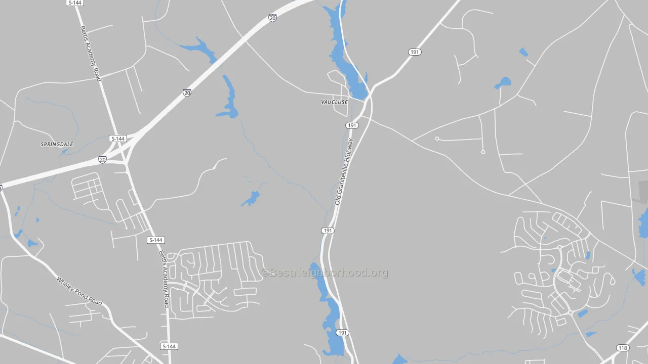Transit Grade map of 29850, SC