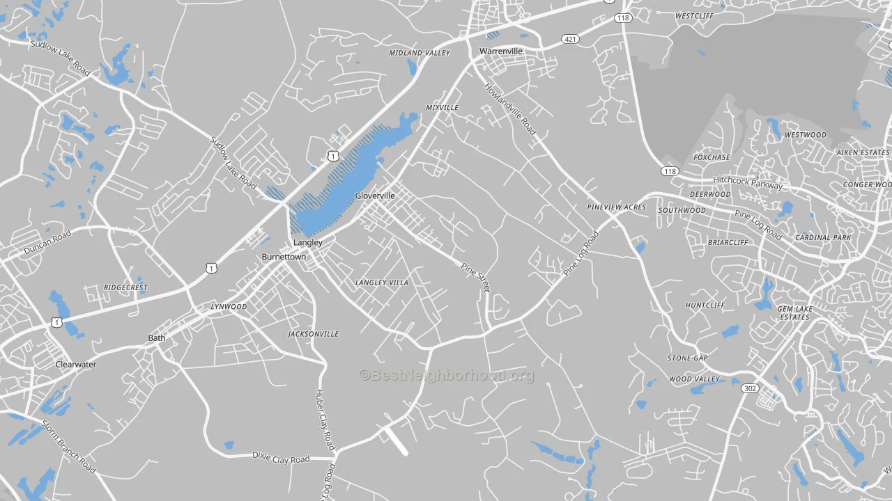 Transit Grade map of 29851, SC