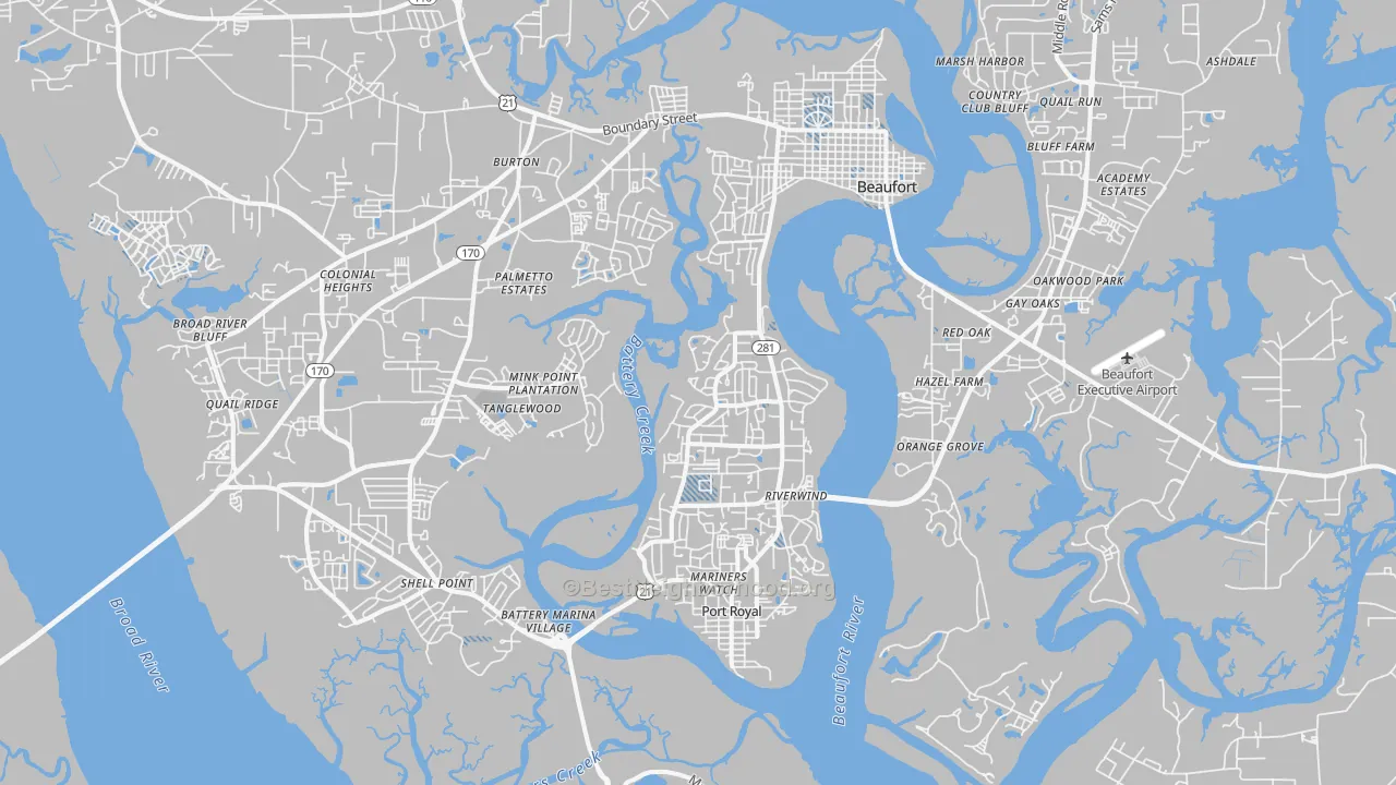 Transit Grade map of 29902, SC