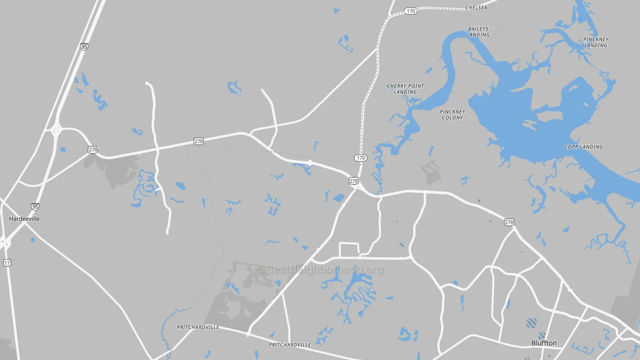 Transit Grade map of 29909, SC
