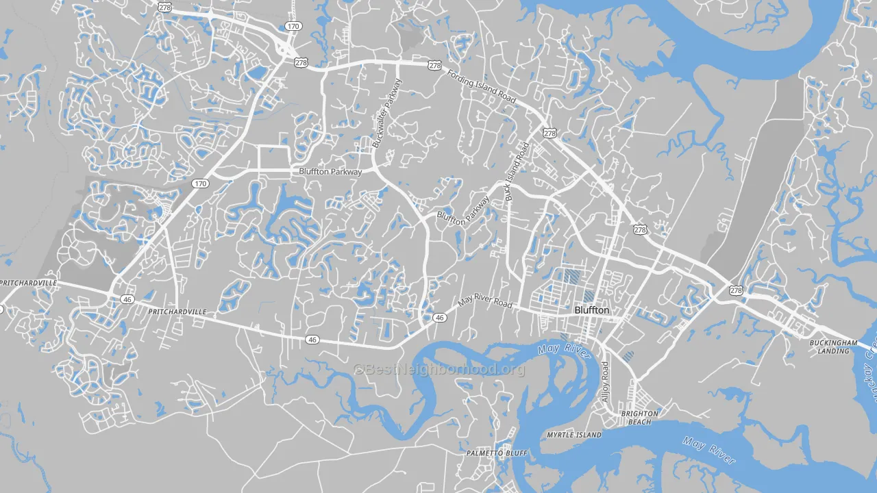 Transit Grade map of 29910, SC