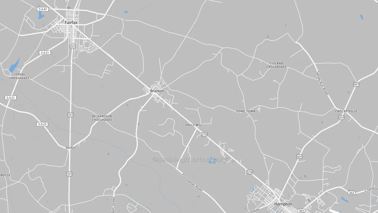 Transit Grade map of 29911, SC