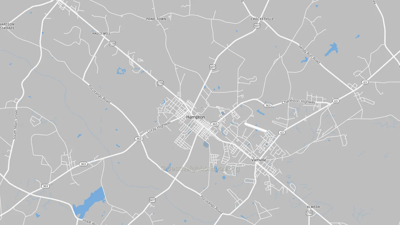 Transit Grade map of 29924, SC