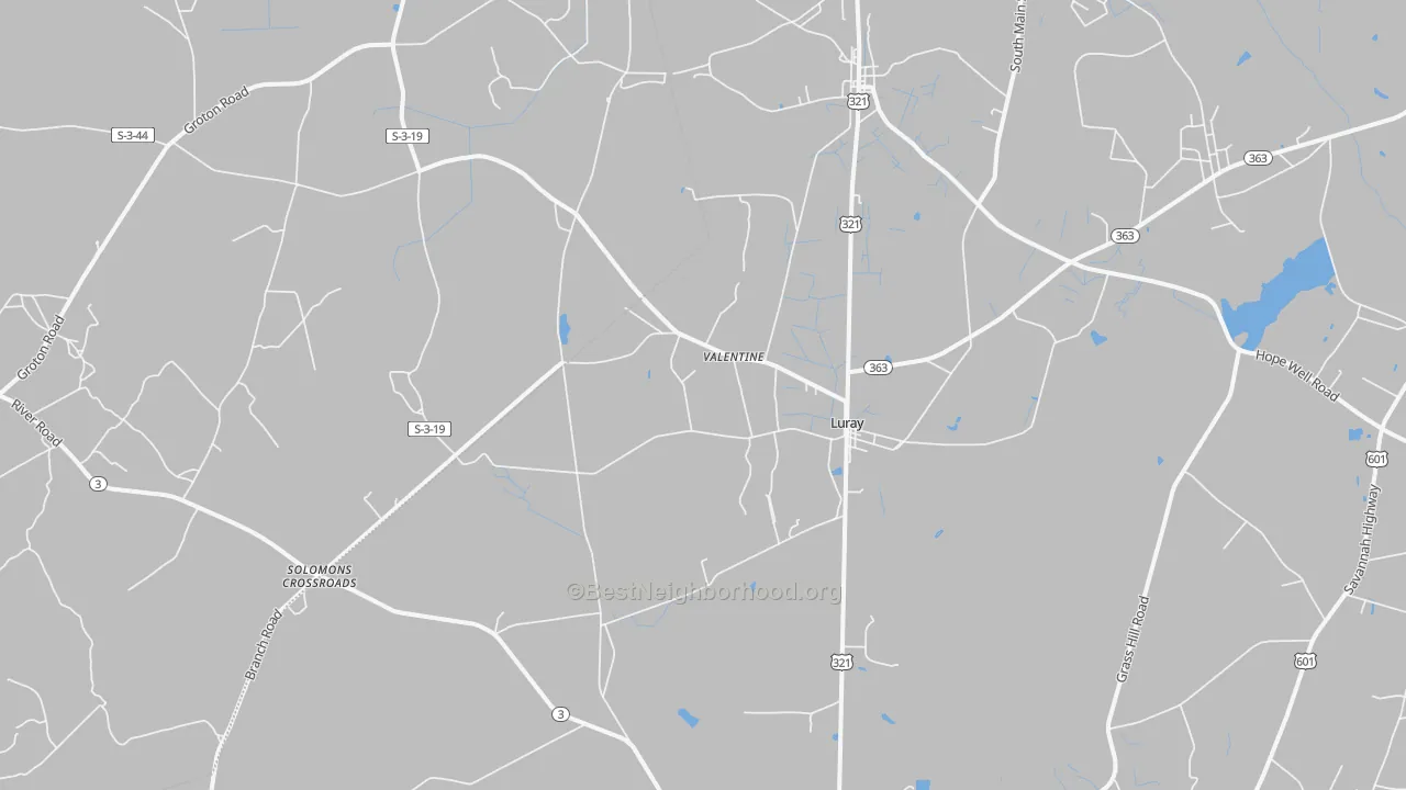Transit Grade map of 29932, SC