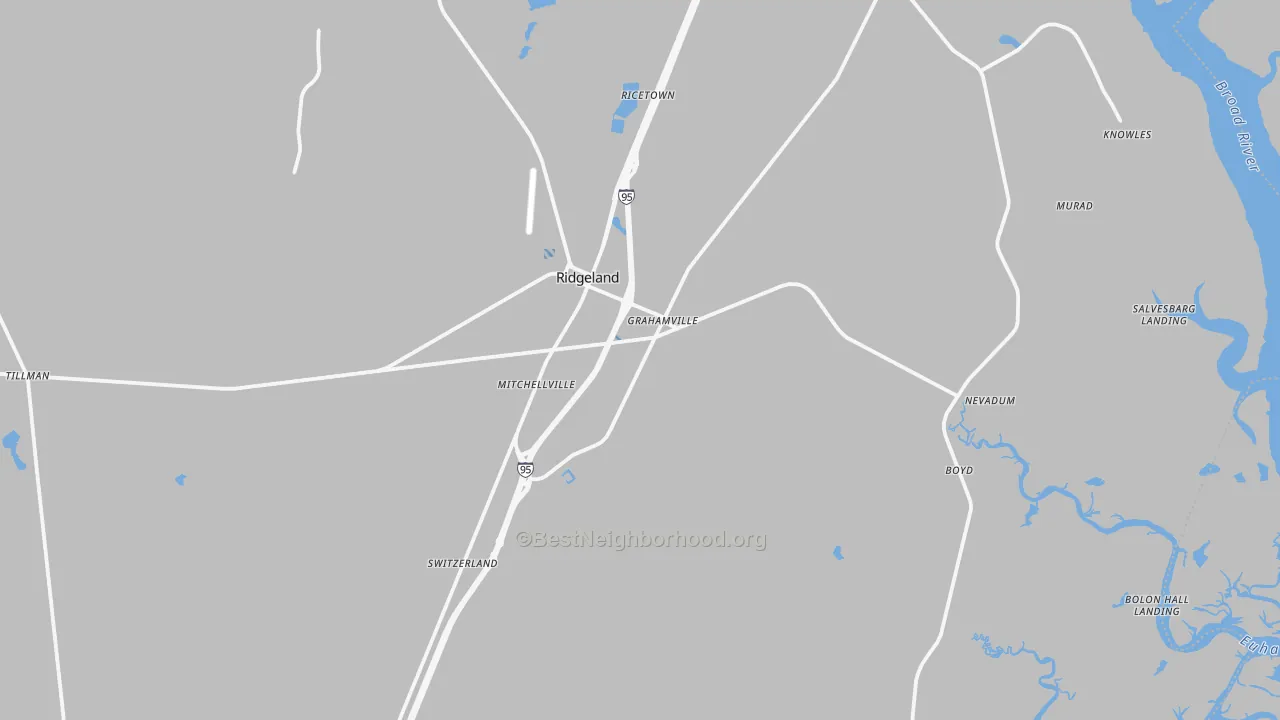 Transit Grade map of 29936, SC