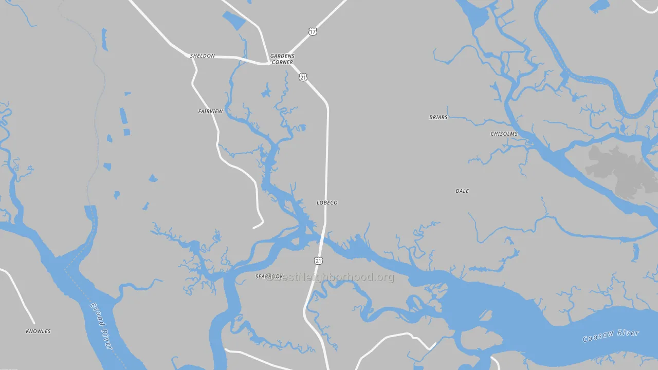 Transit Grade map of 29940, SC