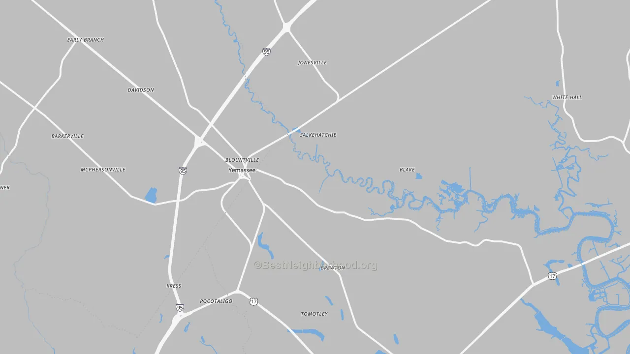 Transit Grade map of 29945, SC