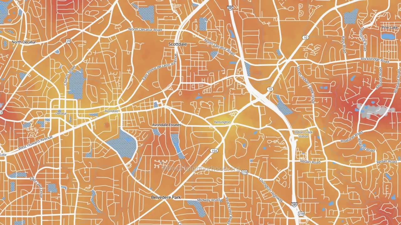 Transit Grade map of 30002, GA