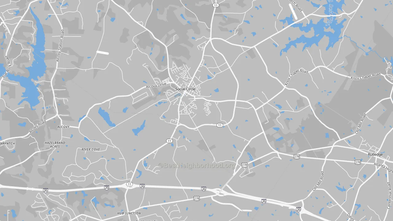 Transit Grade map of 30025, GA