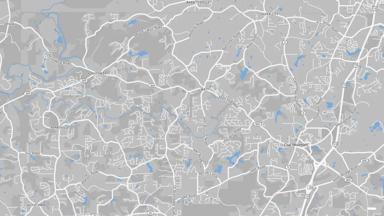 Transit Grade map of 30028, GA
