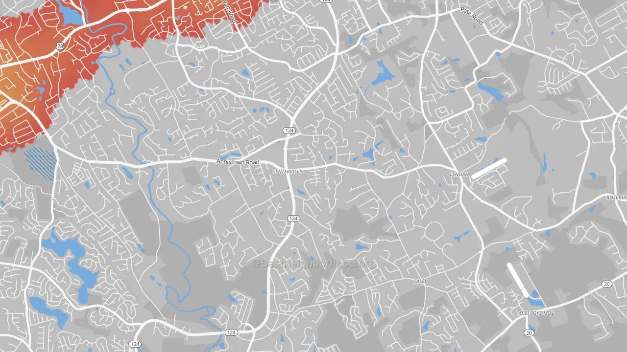 Transit Grade map of 30039, GA