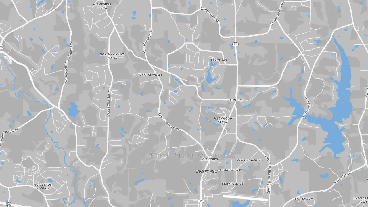 Transit Grade map of 30054, GA