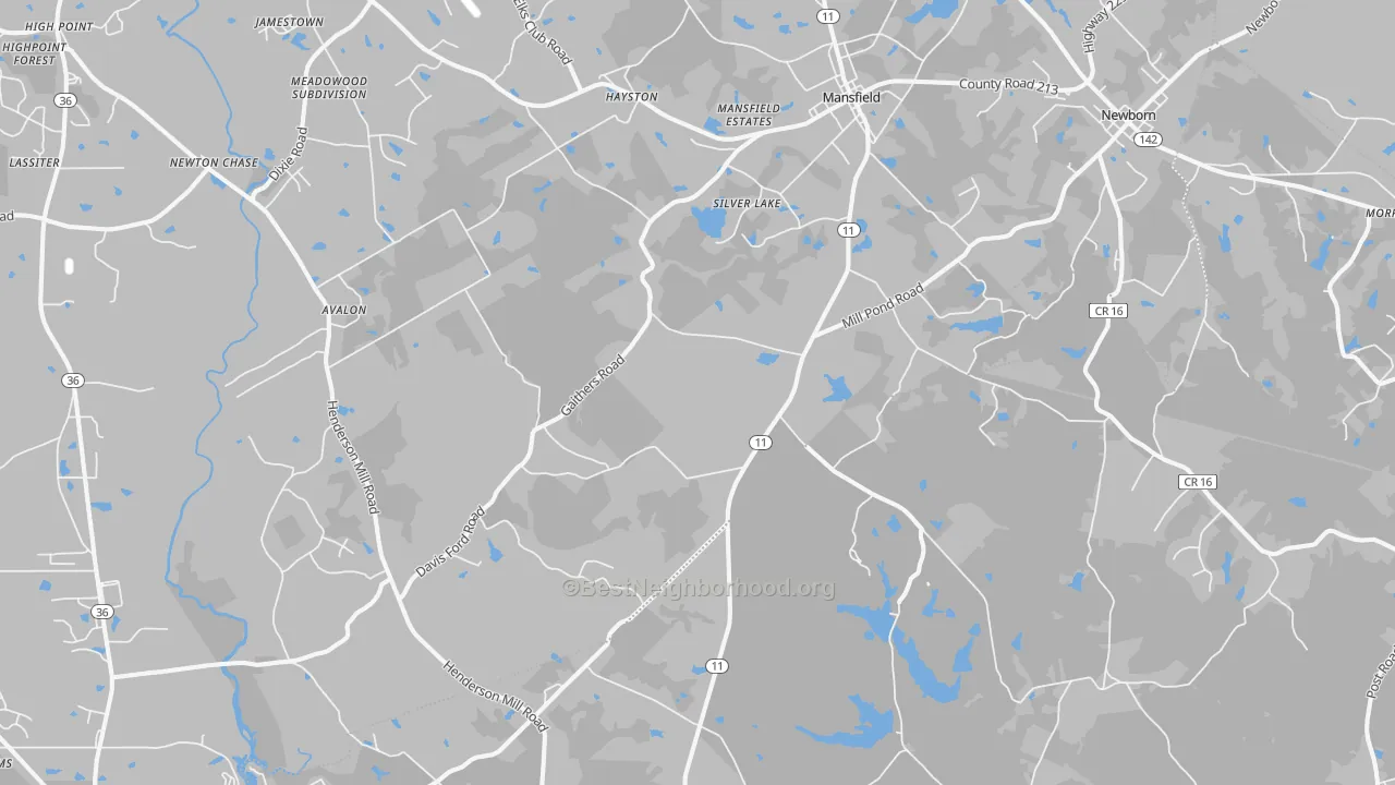 Transit Grade map of 30055, GA
