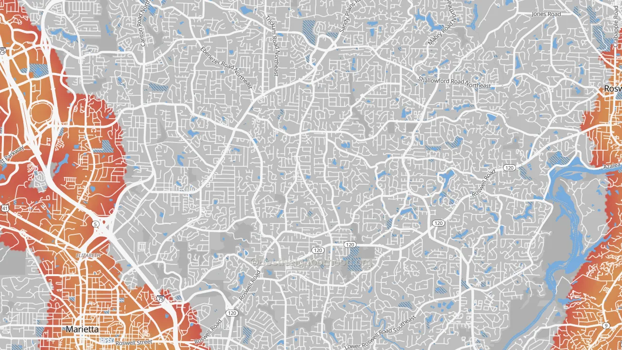 Transit Grade map of 30062, GA