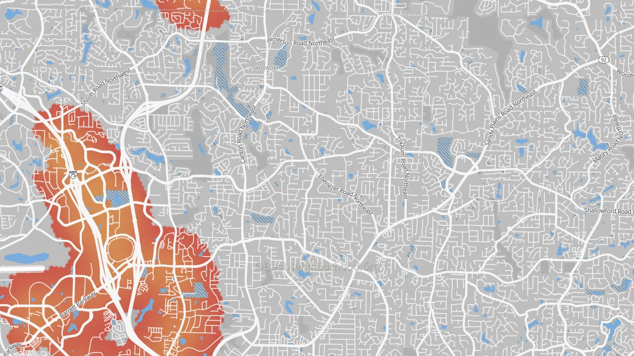 Transit Grade map of 30066, GA